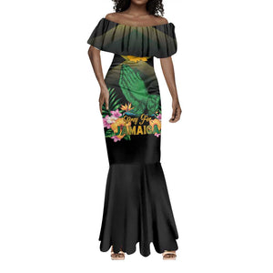 Personalized Jamaica Mermaid Dress Stay Strong - Stay Safe - African Pride