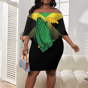 Personalized Jamaica Off Shoulder Short Dress Stay Strong - Stay Safe - African Pride