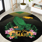 Jamaica Round Carpet Stay Strong - Stay Safe - African Pride