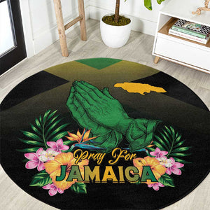 Jamaica Round Carpet Stay Strong - Stay Safe - African Pride