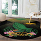 Jamaica Round Carpet Stay Strong - Stay Safe - African Pride