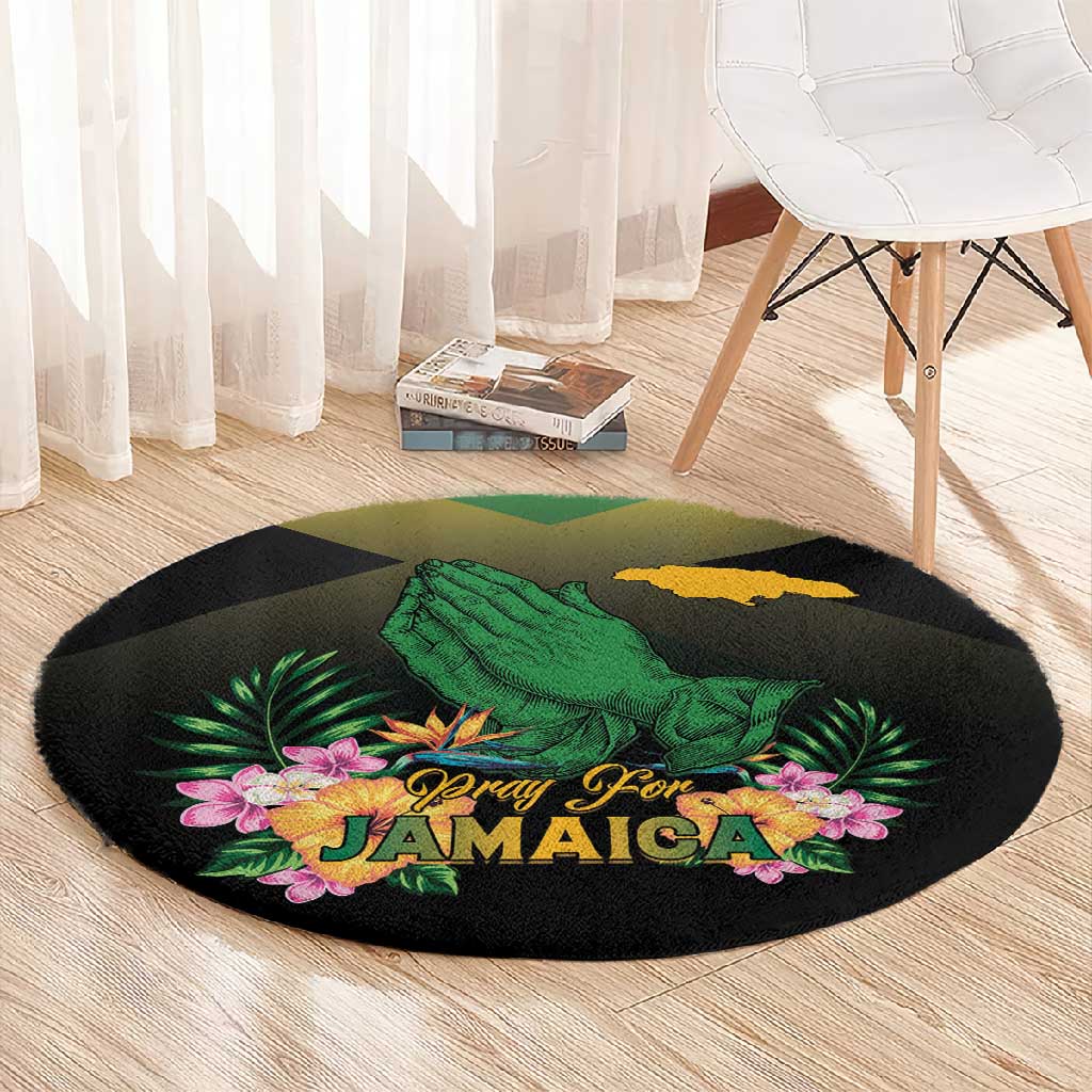 Jamaica Round Carpet Stay Strong - Stay Safe - African Pride