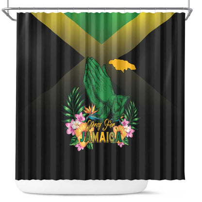 Jamaica Shower Curtain Stay Strong - Stay Safe - African Pride