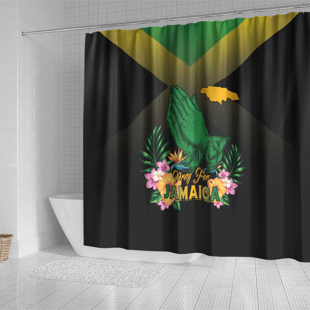 Jamaica Shower Curtain Stay Strong - Stay Safe - African Pride