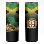 Personalized Jamaica Skinny Tumbler Stay Strong - Stay Safe - African Pride