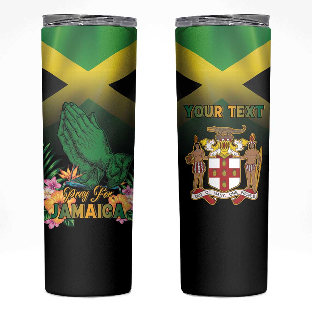 Personalized Jamaica Skinny Tumbler Stay Strong - Stay Safe - African Pride