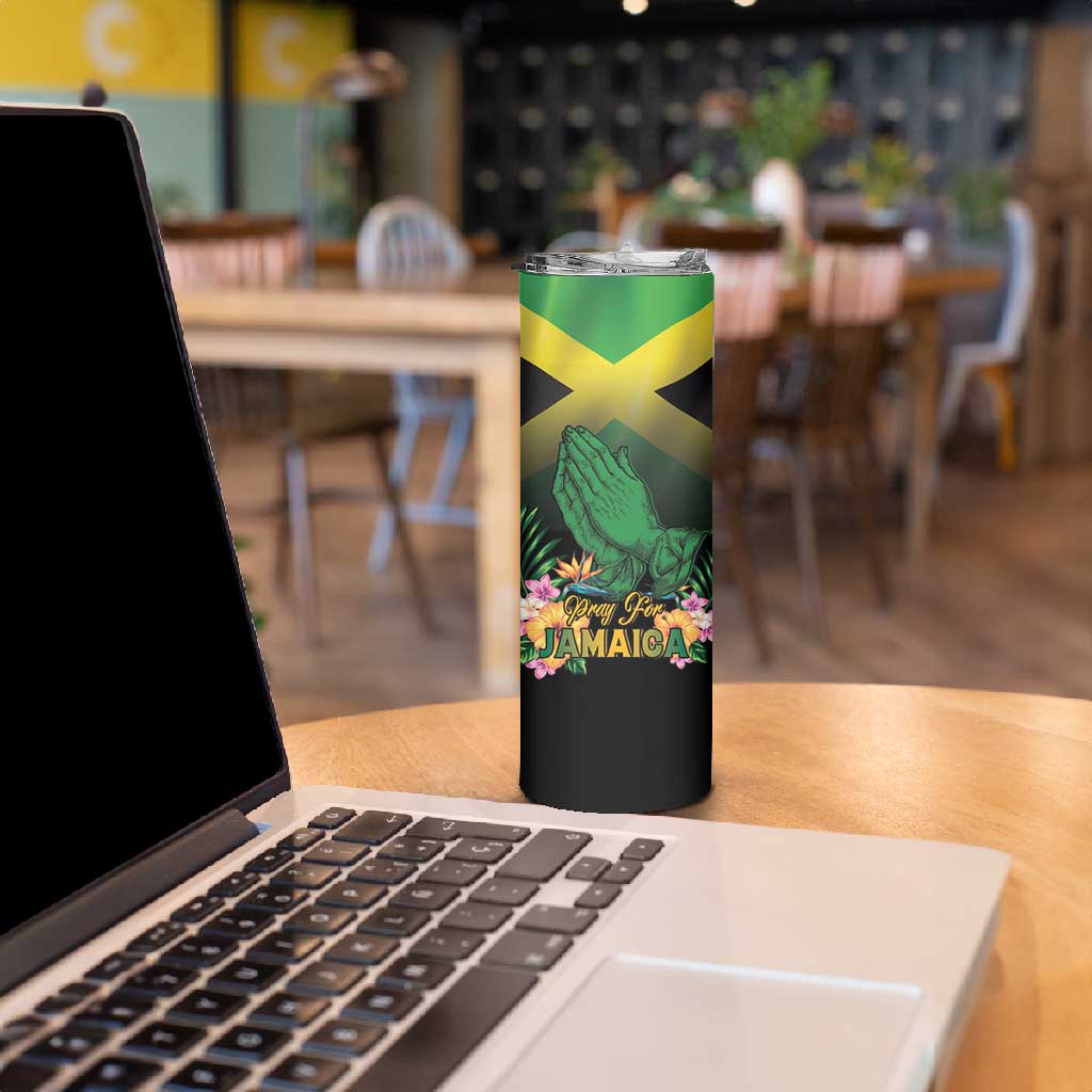 Personalized Jamaica Skinny Tumbler Stay Strong - Stay Safe - African Pride
