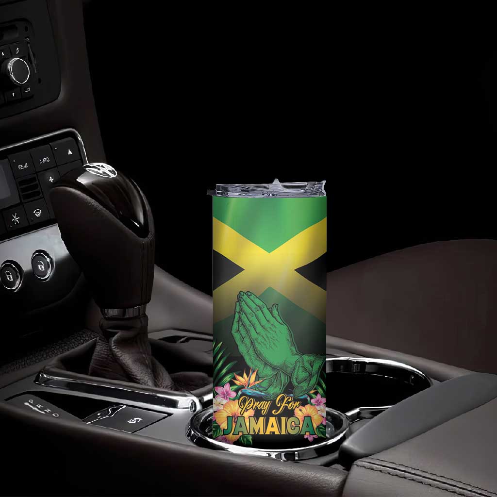 Personalized Jamaica Skinny Tumbler Stay Strong - Stay Safe - African Pride
