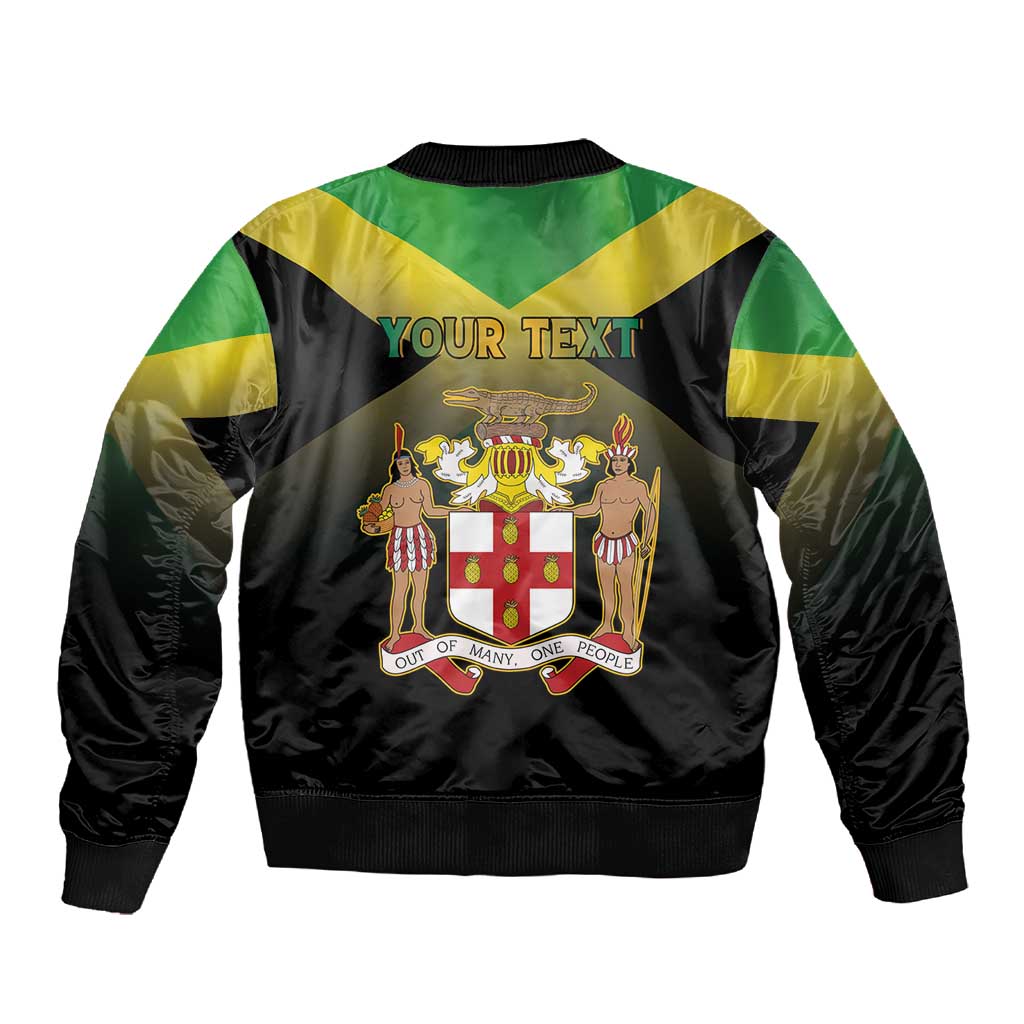 Personalized Jamaica Sleeve Zip Bomber Jacket Stay Strong - Stay Safe - African Pride