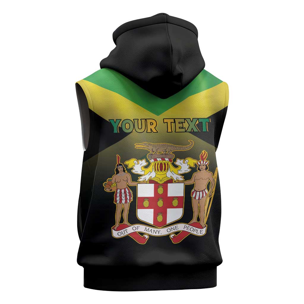 Personalized Jamaica Sleeveless Hoodie Stay Strong - Stay Safe - African Pride