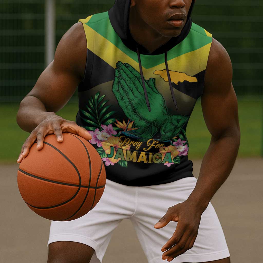 Personalized Jamaica Sleeveless Hoodie Stay Strong - Stay Safe - African Pride