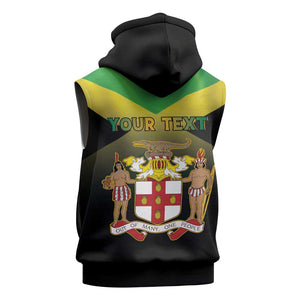 Personalized Jamaica Sleeveless Zip Hoodie Stay Strong - Stay Safe - African Pride
