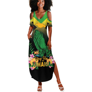 Personalized Jamaica Summer Maxi Dress Stay Strong - Stay Safe - African Pride