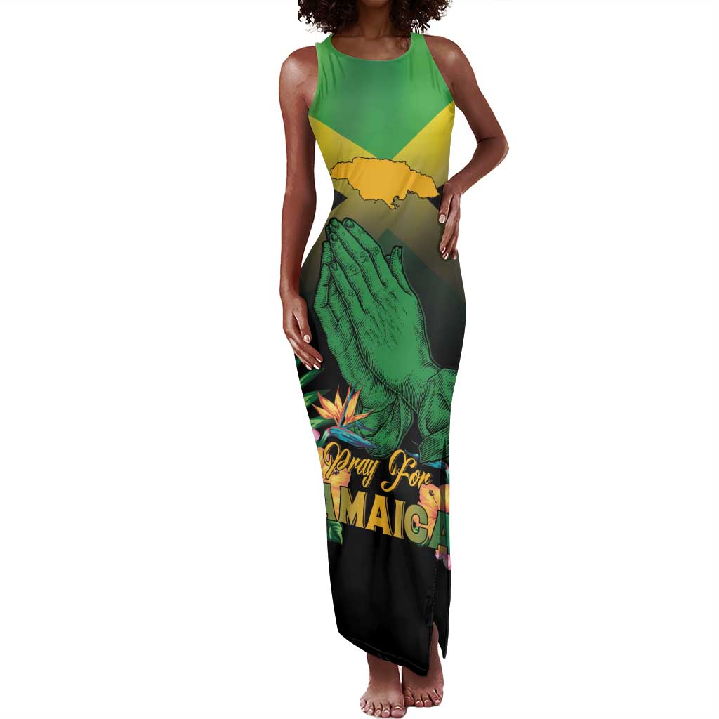 Personalized Jamaica Tank Maxi Dress Stay Strong - Stay Safe - African Pride