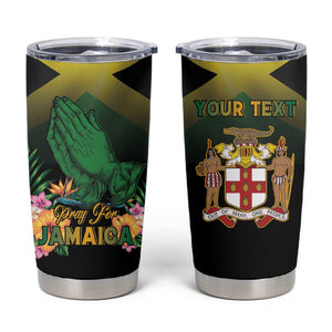 Personalized Jamaica Tumbler Cup Stay Strong - Stay Safe - African Pride