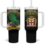 Personalized Jamaica Tumbler With Handle Stay Strong - Stay Safe - African Pride