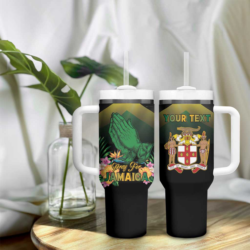 Personalized Jamaica Tumbler With Handle Stay Strong - Stay Safe - African Pride