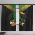 Jamaica Window Curtain Stay Strong - Stay Safe - African Pride