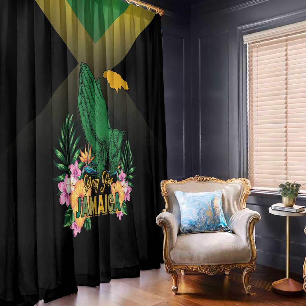 Jamaica Window Curtain Stay Strong - Stay Safe - African Pride