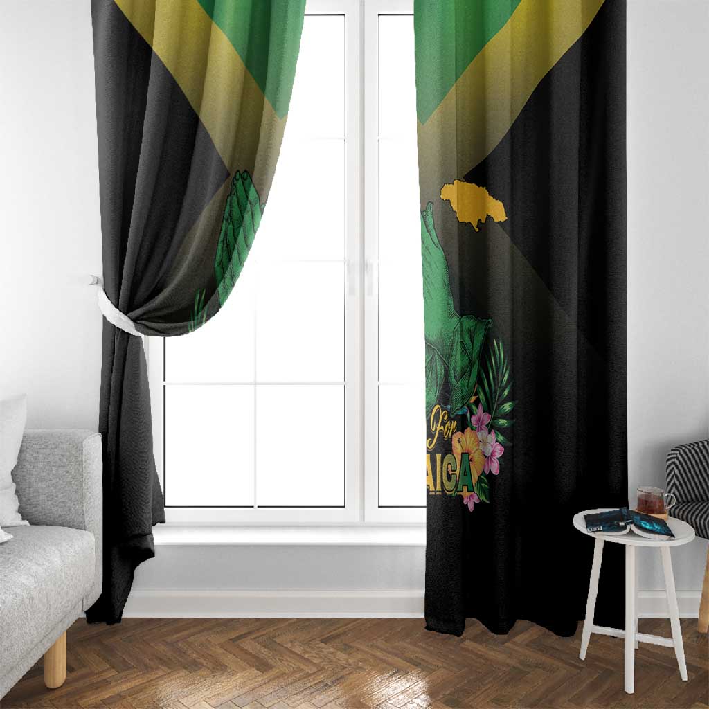 Jamaica Window Curtain Stay Strong - Stay Safe - African Pride