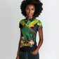 Personalized Jamaica Women Polo Shirt Stay Strong - Stay Safe - African Pride