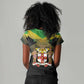 Personalized Jamaica Women V-Neck T-Shirt Stay Strong - Stay Safe - African Pride