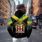 Personalized Jamaica Zip Hoodie Stay Strong - Stay Safe - African Pride