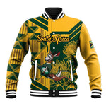 Custom South Africa Rugby Baseball Jacket Springboks With Protea Cynaroides LT18