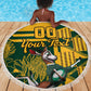 Custom South Africa Rugby Beach Blanket Springboks With Protea Cynaroides