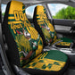 Custom South Africa Rugby Car Seat Cover Springboks With Protea Cynaroides
