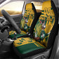 Custom South Africa Rugby Car Seat Cover Springboks With Protea Cynaroides