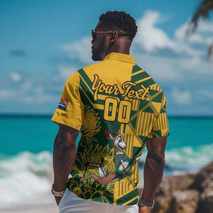 Custom South Africa Rugby Hawaiian Shirt Springboks With Protea Cynaroides