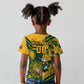 Custom South Africa Rugby Kid T shirt Springboks With Protea Cynaroides