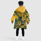 Custom South Africa Rugby KId Wearable Blanket Hoodie Springboks With Protea Cynaroides