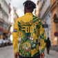 Custom South Africa Rugby Long Sleeve Button Shirt Springboks With Protea Cynaroides