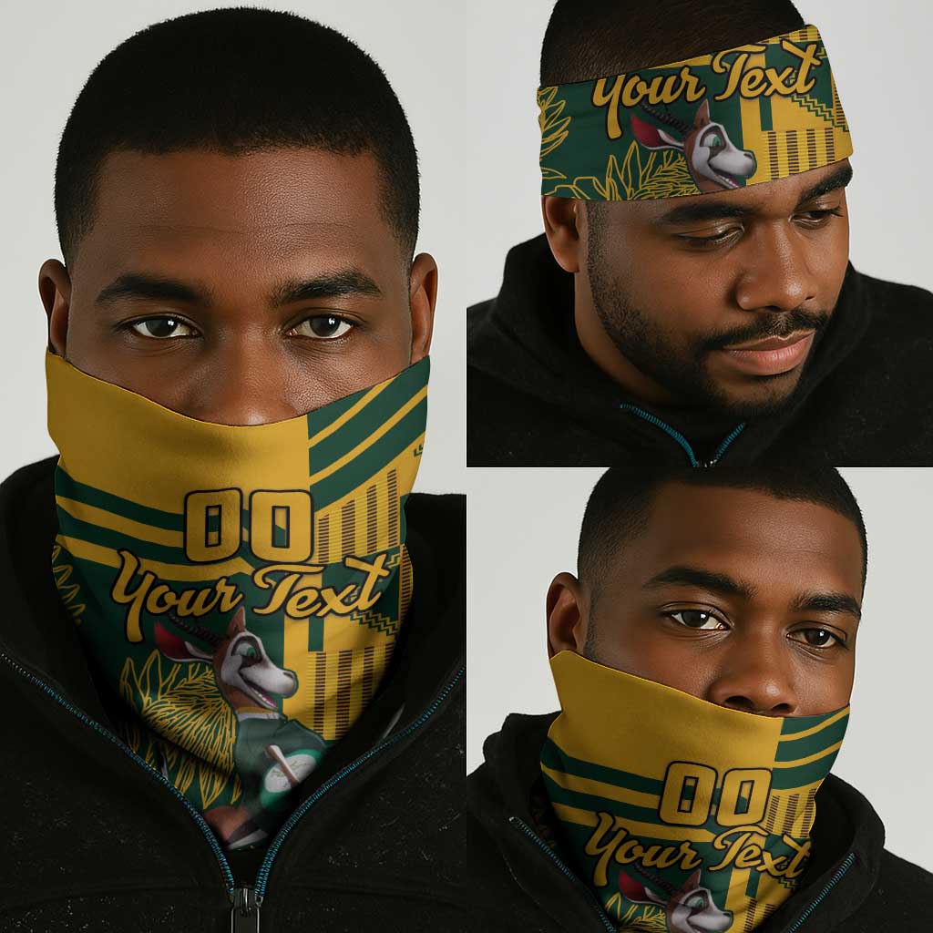 Custom South Africa Rugby Neck Gaiter Springboks Protea Cynaroides LT18