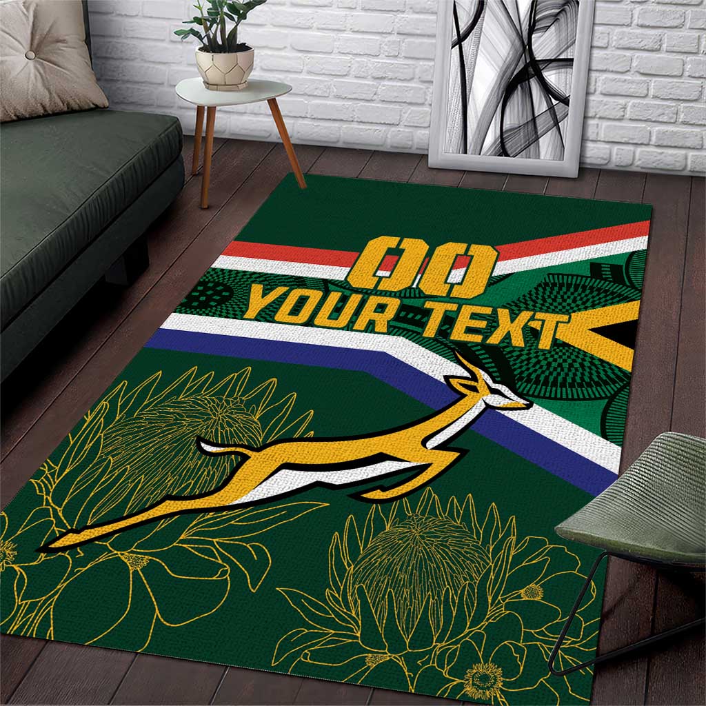 Springbok Rugby Repeated Pattern Custom South Africa Rugby Area Rug Springboks Mascot African Pattern by ...