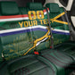 Custom South Africa Rugby Back Car Seat Cover Springboks Mascot African Pattern