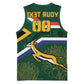 Custom South Africa Rugby Basketball Jersey Springboks Mascot African Pattern - African Pride