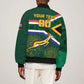 Custom South Africa Rugby Bomber Jacket Springboks Mascot African Pattern
