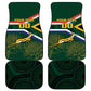 Custom South Africa Rugby Car Mats Springboks Mascot African Pattern