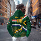 Custom South Africa Rugby Hoodie Springboks Mascot African Pattern