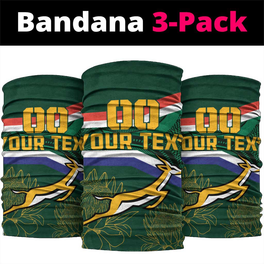 Custom South Africa Rugby Neck Gaiter Springboks Mascot African Pattern LT18