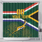 Custom South Africa Rugby Shower Curtain Springboks Mascot African Pattern