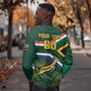 Custom South Africa Rugby Sweatshirt Springboks Mascot African Pattern