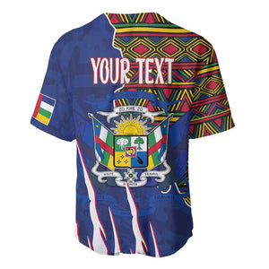 Personalized Central African Republic Coat Of Arms Baseball Jersey Kente Pattern