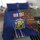 Personalized Central African Republic Coat Of Arms Bedding Set Kente Pattern