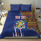 Personalized Central African Republic Coat Of Arms Bedding Set Kente Pattern