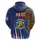 Personalized Central African Republic Coat Of Arms Hoodie Kente Pattern