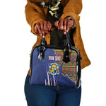 Personalized Central African Republic Coat Of Arms Shoulder Handbag Kente Pattern